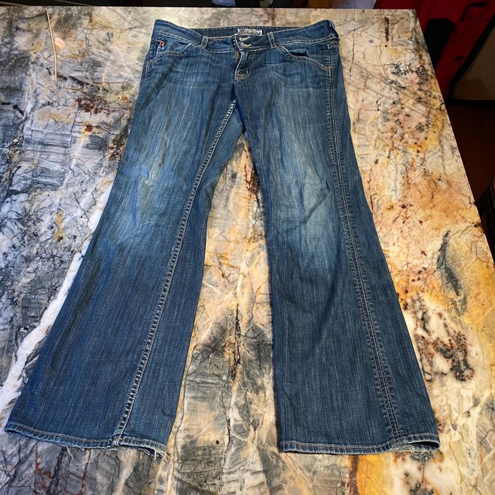 Jeans, women’s denim Hudson size 30 flares USA made great shape 2% spandex comfy